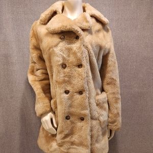 Vintage Glenoit Mills faux fur coat